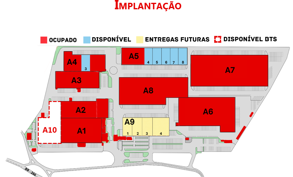 mapa implantação 3SB